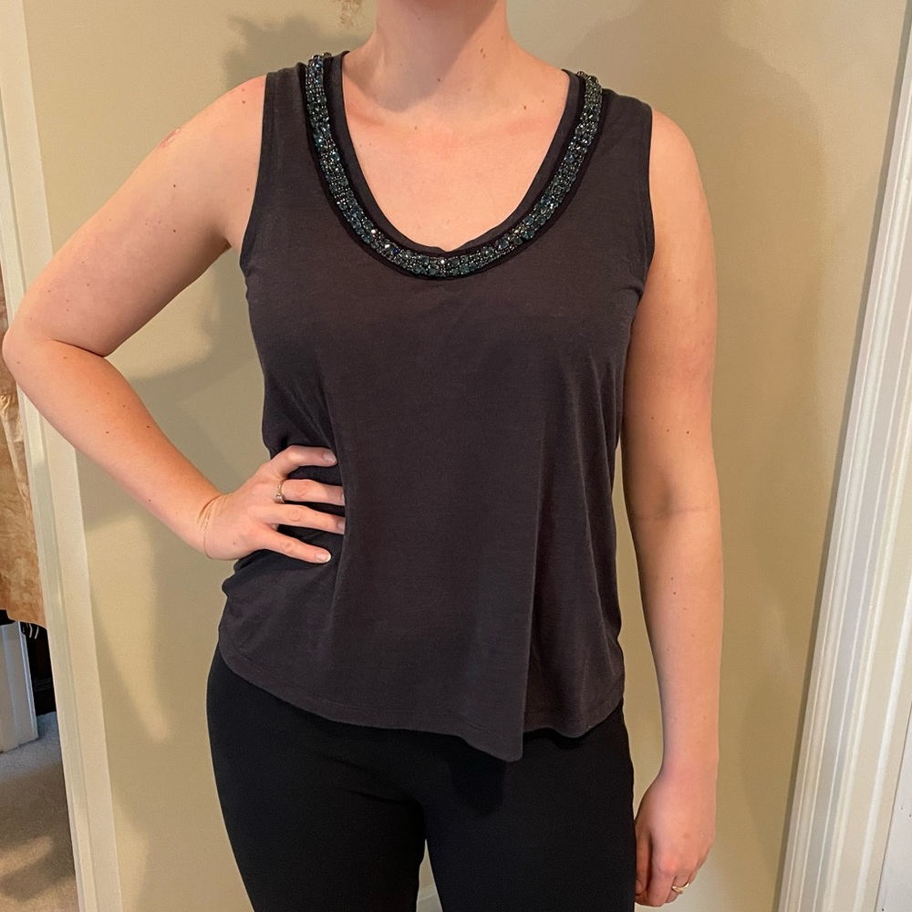 Mulberry Jeweled Tank Top
